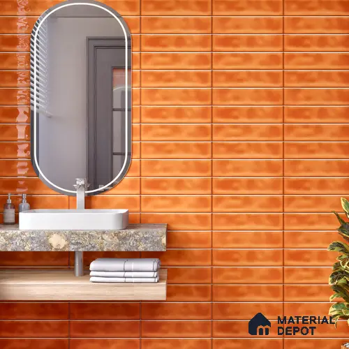 Faux Subway Tile TL 07256 C Sintra 1005 1 ft x 1 ft Ceramic Glossy Finish - 9 mm | 2 mm Spacer is Mandatory | Please Expect a Slight Variation of Pattern